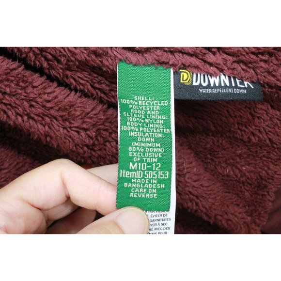 LL Bean Bean's Down Jacket Fleece Lined Colorblock Multicolor Size M 10-12 - Picture 9 of 13